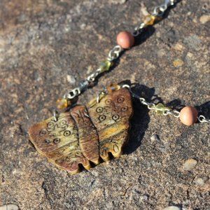[5/$25] Bone Butterfly Necklace